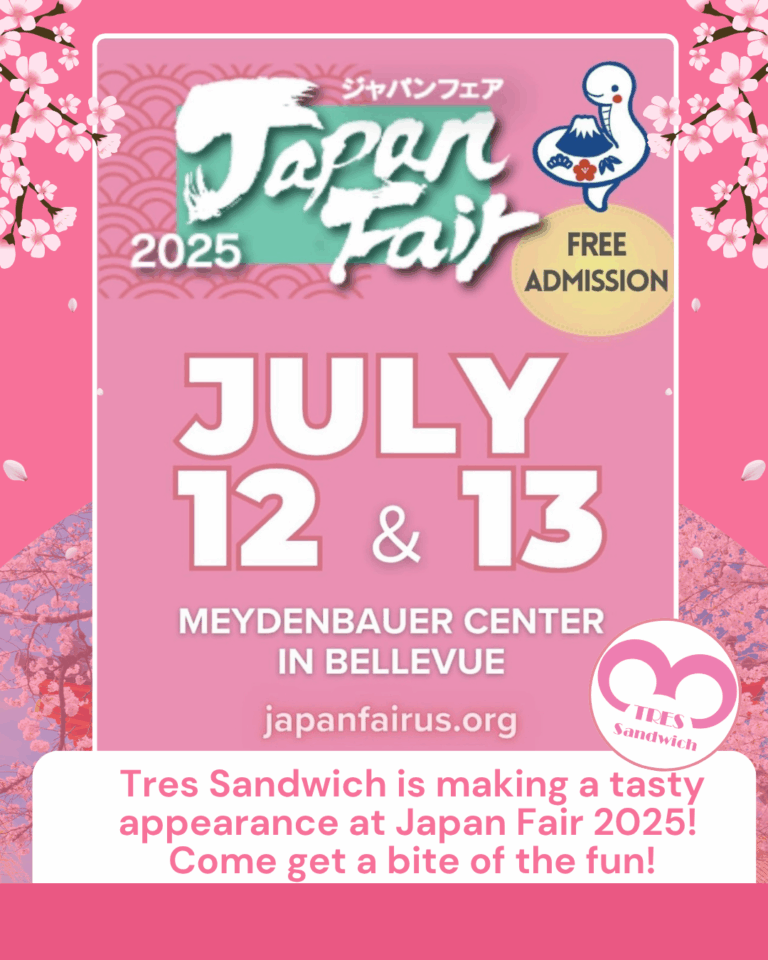 Tres Sandwich will be at Japan Fair 2025 in Bellevue